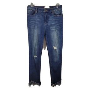 Free People size 29 High Rise Skinny Medium Wash 61855-16515125 Distressed Jeans